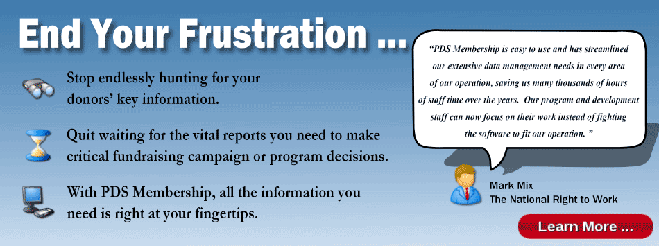 Quickly find the most important donor information and print critical reports with a few clicks.